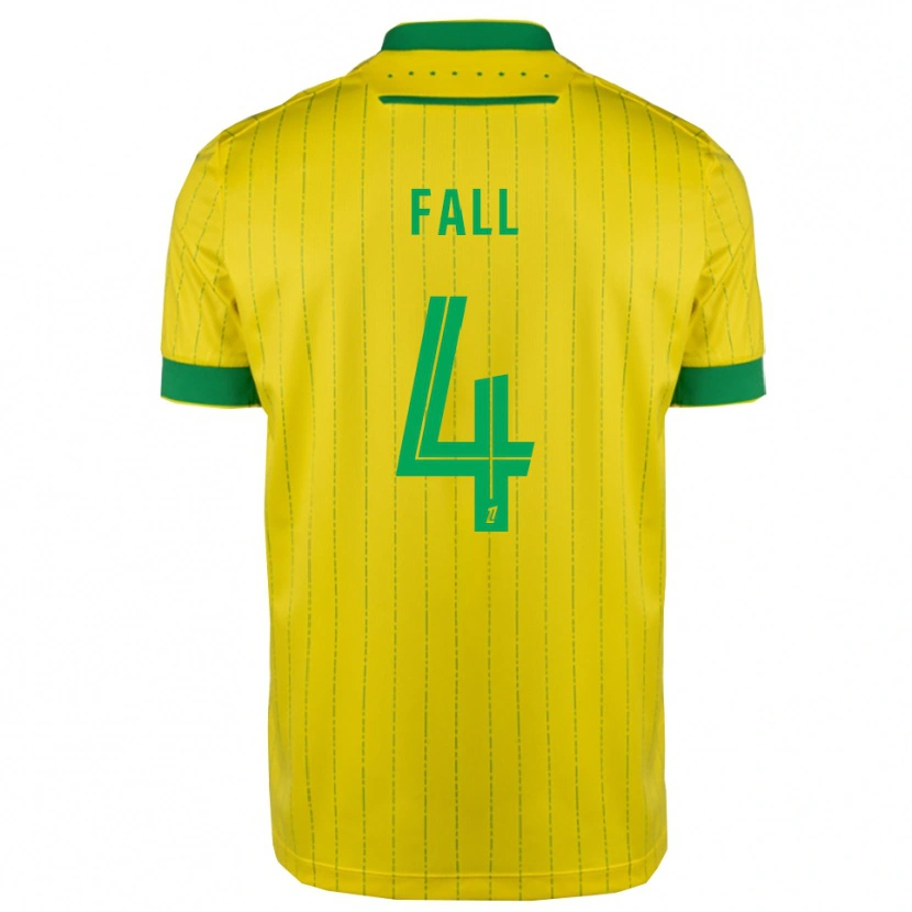 Danxen Mujer Camiseta Babacar Fall #4 Amarillo Verde 1ª Equipación 2025/26 La Camisa