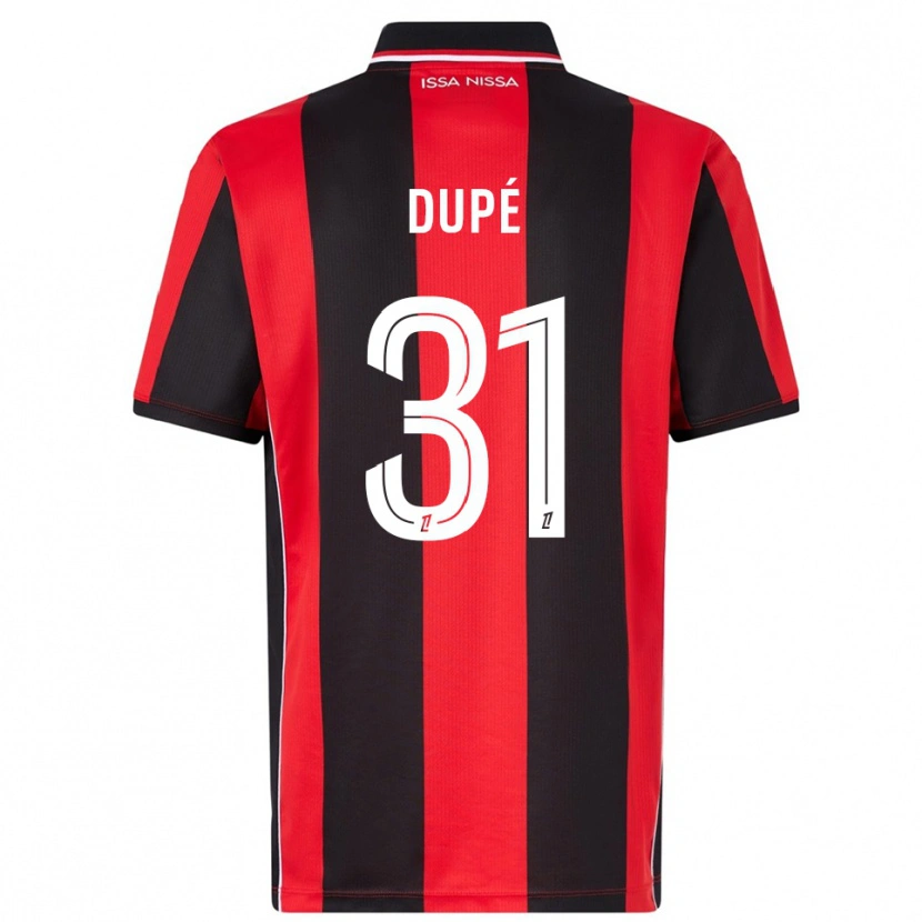 Danxen Mujer Camiseta Maxime Dupé #31 Rojo Negro 1ª Equipación 2025/26 La Camisa