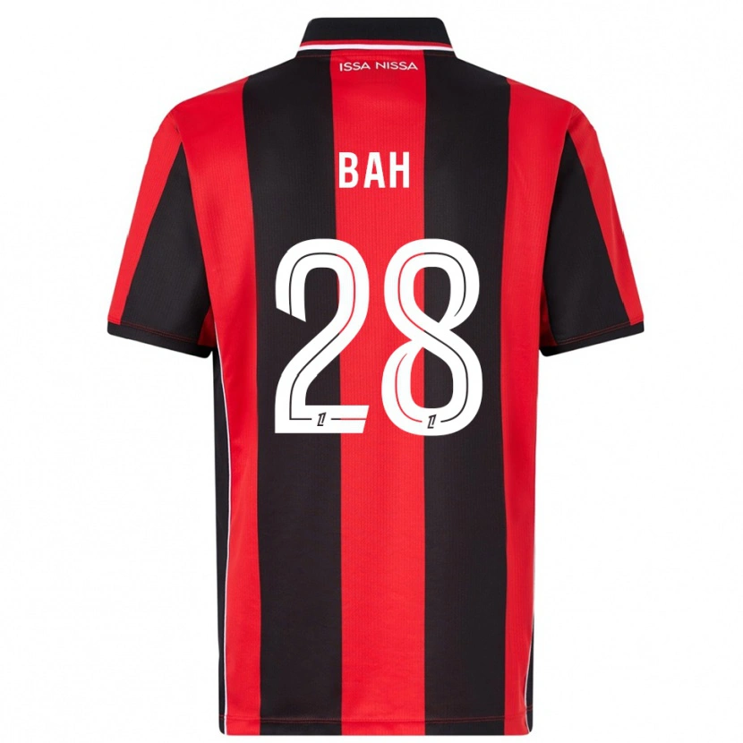 Danxen Mujer Camiseta Juma Bah #28 Rojo Negro 1ª Equipación 2025/26 La Camisa