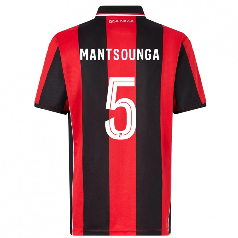 Danxen Mujer Camiseta Brad-Hamilton Mantsounga #5 Rojo Negro 1ª Equipación 2025/26 La Camisa