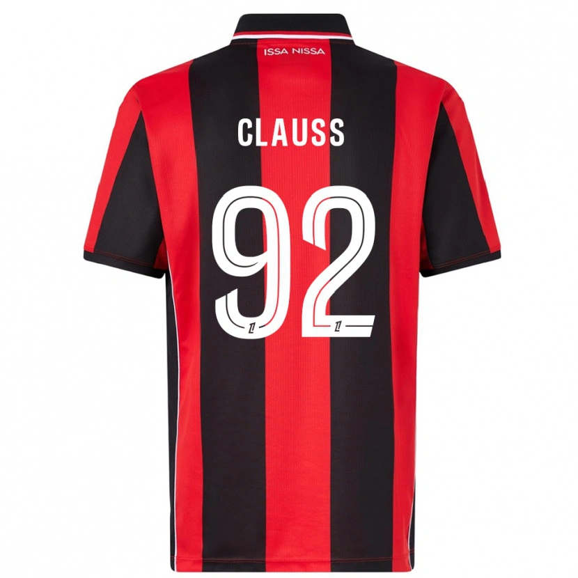 Danxen Mujer Camiseta Jonathan Clauss #92 Rojo Negro 1ª Equipación 2025/26 La Camisa