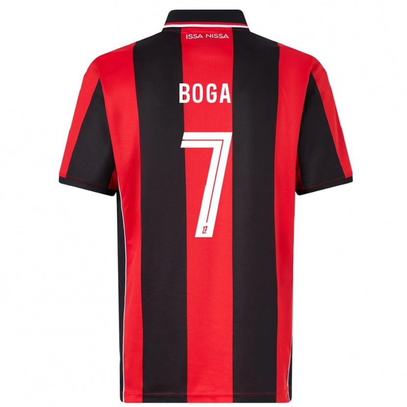 Danxen Mujer Camiseta Jérémie Boga #7 Rojo Negro 1ª Equipación 2025/26 La Camisa