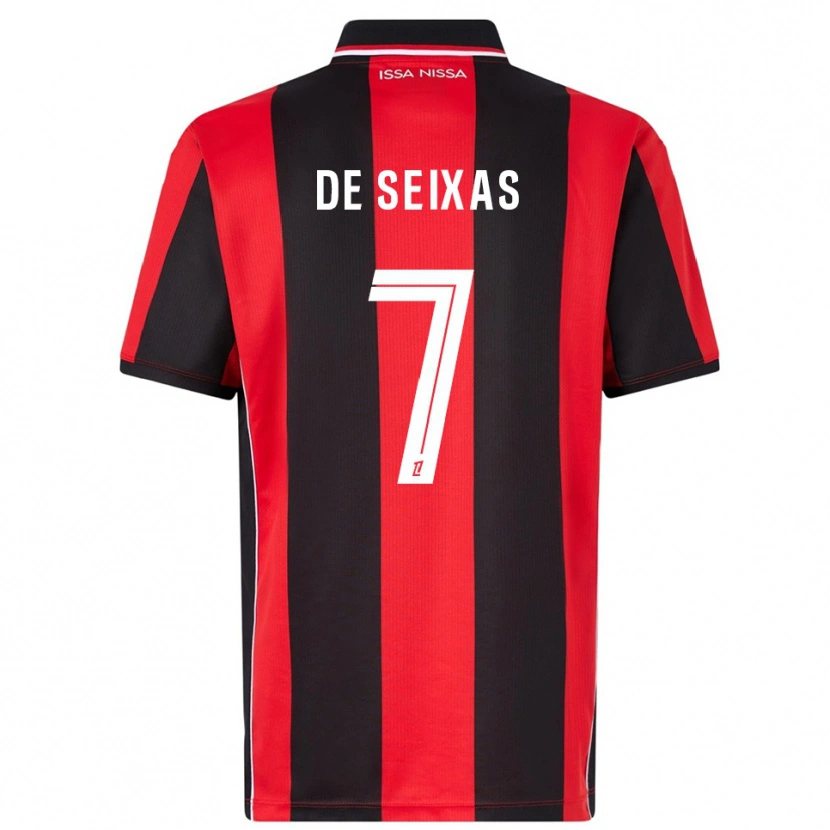 Danxen Mujer Camiseta Morgane De Seixas #7 Rojo Negro 1ª Equipación 2025/26 La Camisa