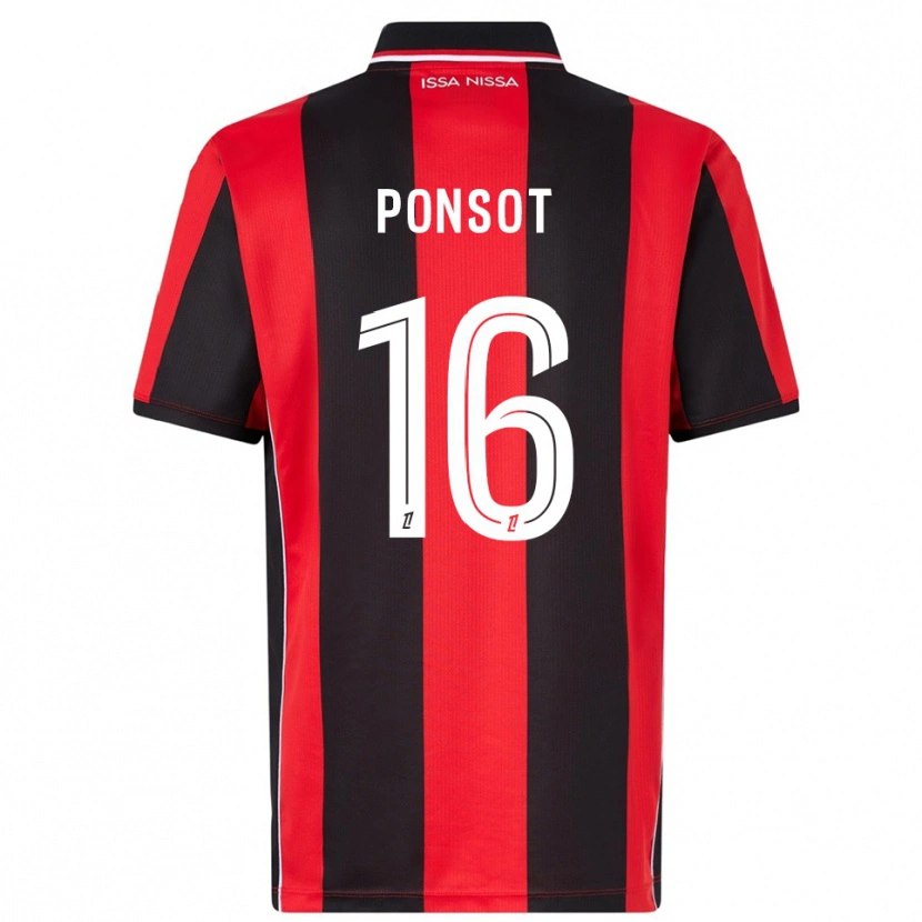Danxen Mujer Camiseta Martin Ponsot #16 Rojo Negro 1ª Equipación 2025/26 La Camisa
