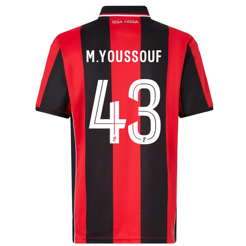 Danxen Mujer Camiseta Mousslim Youssouf #43 Rojo Negro 1ª Equipación 2025/26 La Camisa
