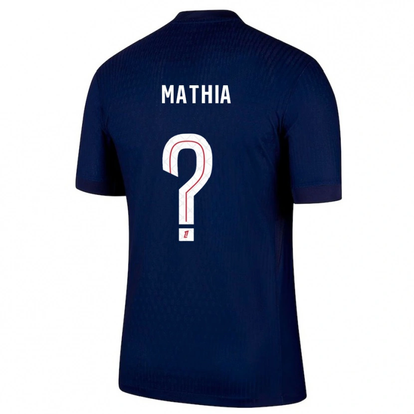 Danxen Mujer Camiseta Olivier Mathia #0 Azul Marino Rojo 1ª Equipación 2025/26 La Camisa
