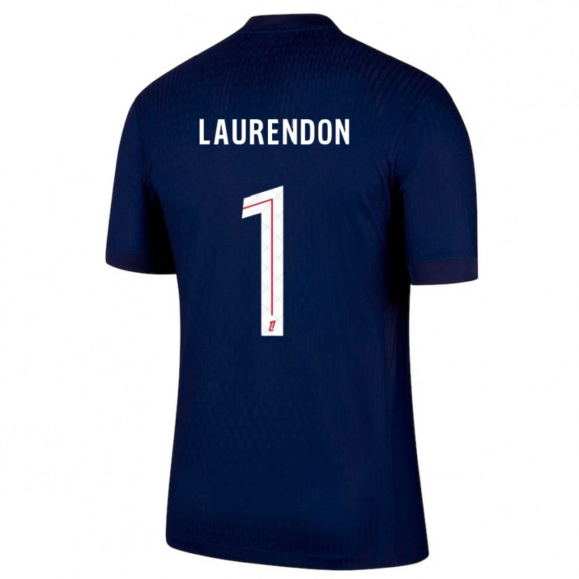 Danxen Mujer Camiseta Bilal Laurendon #1 Azul Marino Rojo 1ª Equipación 2025/26 La Camisa