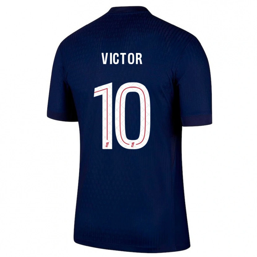 Danxen Mujer Camiseta Ayrton Victor #10 Azul Marino Rojo 1ª Equipación 2025/26 La Camisa