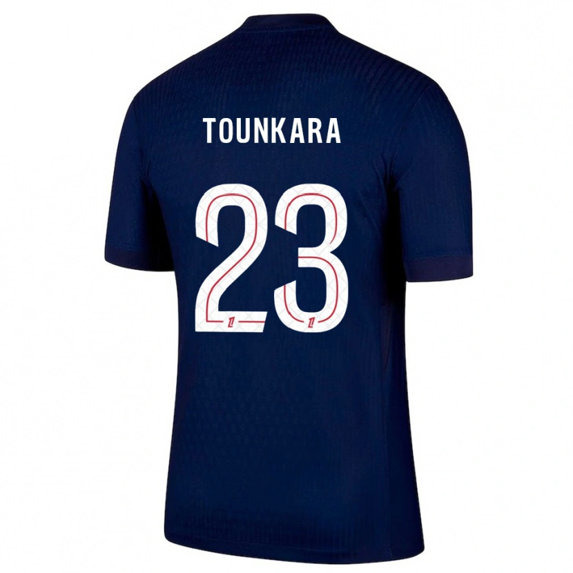 Danxen Mujer Camiseta Aïssatou Tounkara #23 Azul Marino Rojo 1ª Equipación 2025/26 La Camisa