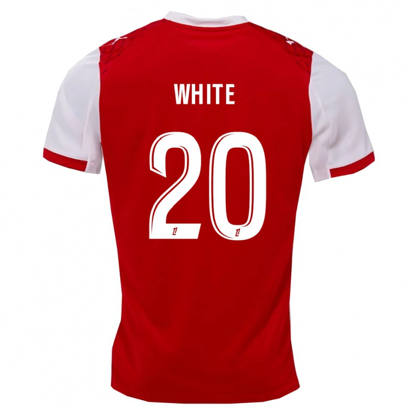 Danxen Mujer Camiseta Morgan White #20 Rojo Blanco 1ª Equipación 2025/26 La Camisa