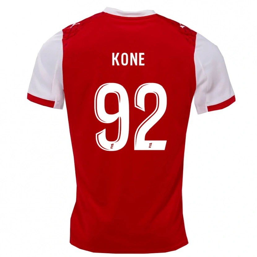 Danxen Mujer Camiseta Abdoul Koné #92 Rojo Blanco 1ª Equipación 2025/26 La Camisa