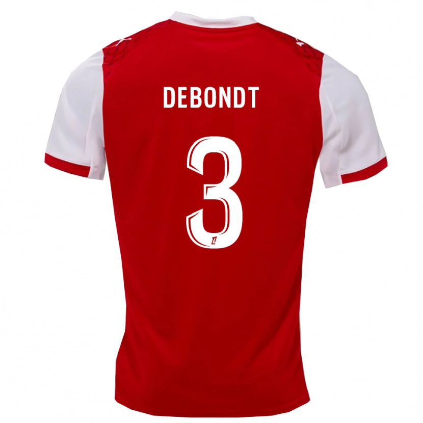 Danxen Mujer Camiseta Maël Debondt #3 Rojo Blanco 1ª Equipación 2025/26 La Camisa