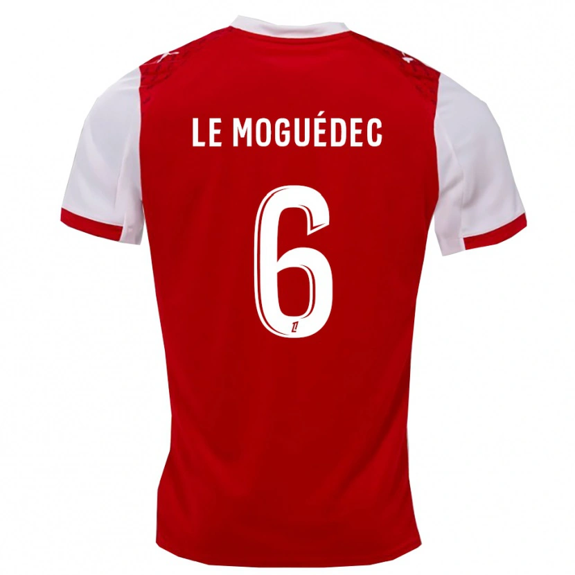 Danxen Mujer Camiseta Anaële Le Moguédec #6 Rojo Blanco 1ª Equipación 2025/26 La Camisa