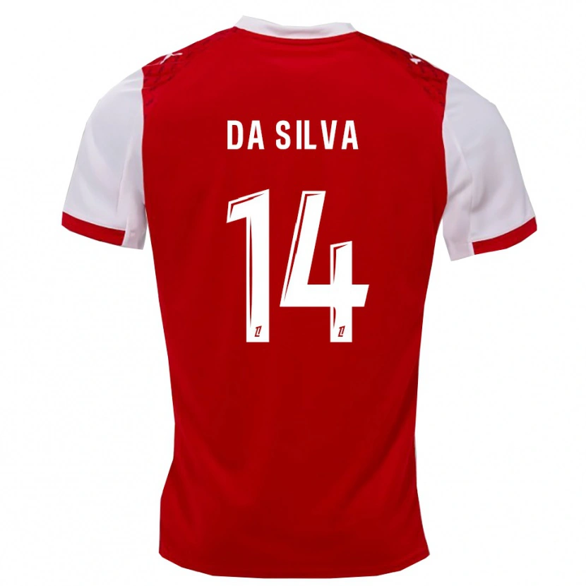 Danxen Mujer Camiseta Edmilson Mendes Da Silva #14 Rojo Blanco 1ª Equipación 2025/26 La Camisa
