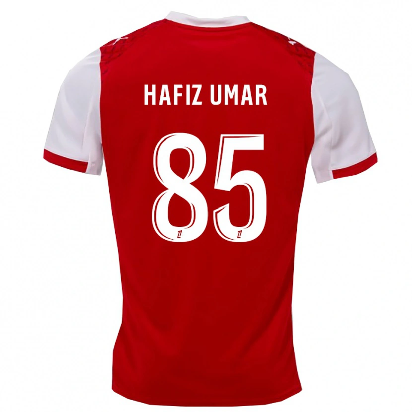 Danxen Mujer Camiseta Ibrahim Hafiz Umar #85 Rojo Blanco 1ª Equipación 2025/26 La Camisa
