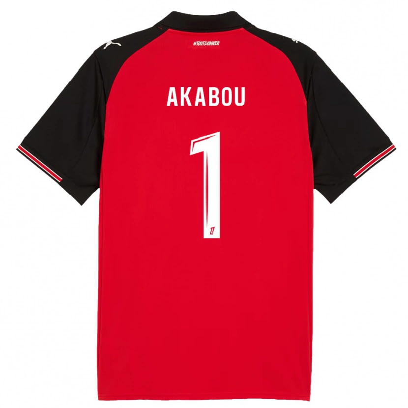 Danxen Mujer Camiseta Ayoub Akabou #1 Rojo Negro 1ª Equipación 2025/26 La Camisa