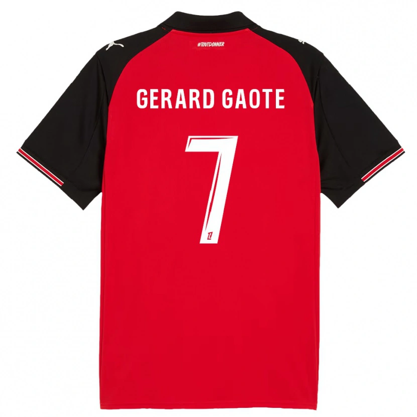 Danxen Mujer Camiseta Steven Gerard Gaote #7 Rojo Negro 1ª Equipación 2025/26 La Camisa