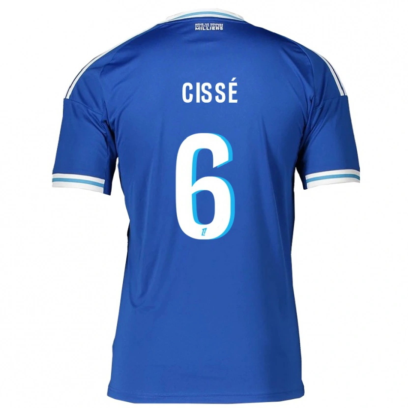 Danxen Mujer Camiseta Amadou Cissé #6 Azul Blanco 1ª Equipación 2025/26 La Camisa