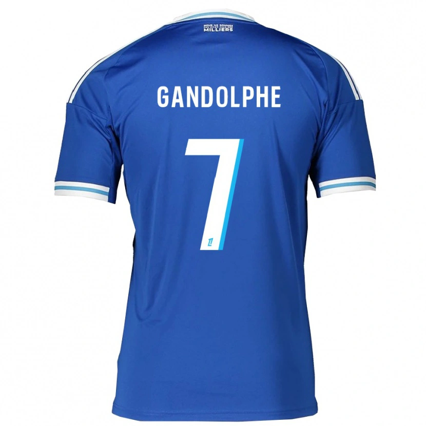 Danxen Mujer Camiseta Adrien Gandolphe #7 Azul Blanco 1ª Equipación 2025/26 La Camisa