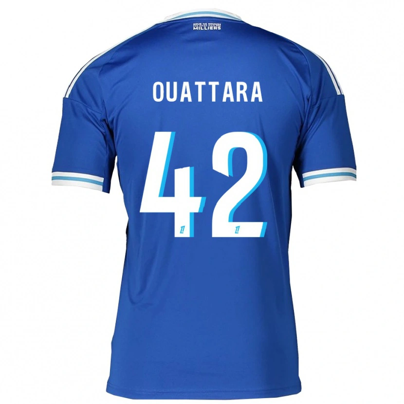 Danxen Mujer Camiseta Abdoul Ouattara #42 Azul Blanco 1ª Equipación 2025/26 La Camisa