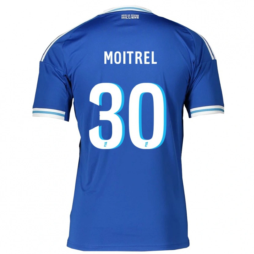 Danxen Mujer Camiseta Pauline Moitrel #30 Azul Blanco 1ª Equipación 2025/26 La Camisa