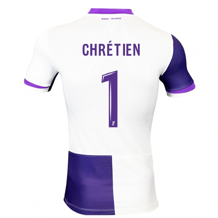 Danxen Mujer Camiseta Jean-Pierre Chrétien #1 Morado Blanco 1ª Equipación 2025/26 La Camisa