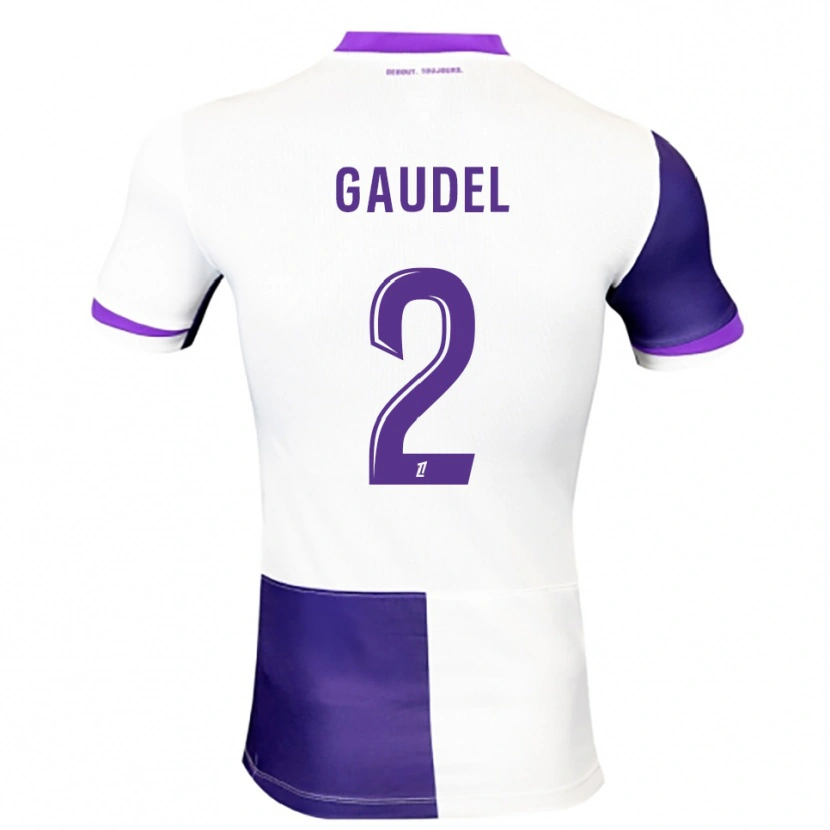 Danxen Mujer Camiseta Raphaël Gaudel #2 Morado Blanco 1ª Equipación 2025/26 La Camisa