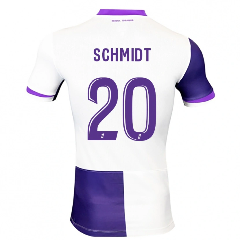 Danxen Mujer Camiseta Niklas Schmidt #20 Morado Blanco 1ª Equipación 2025/26 La Camisa