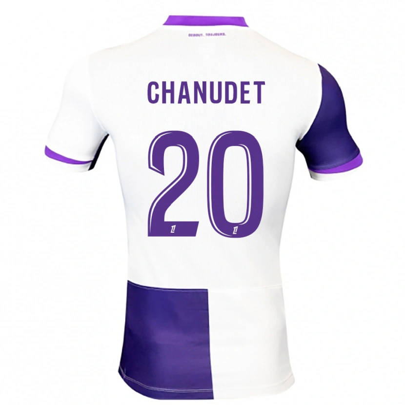 Danxen Mujer Camiseta Coralie Chanudet #20 Morado Blanco 1ª Equipación 2025/26 La Camisa