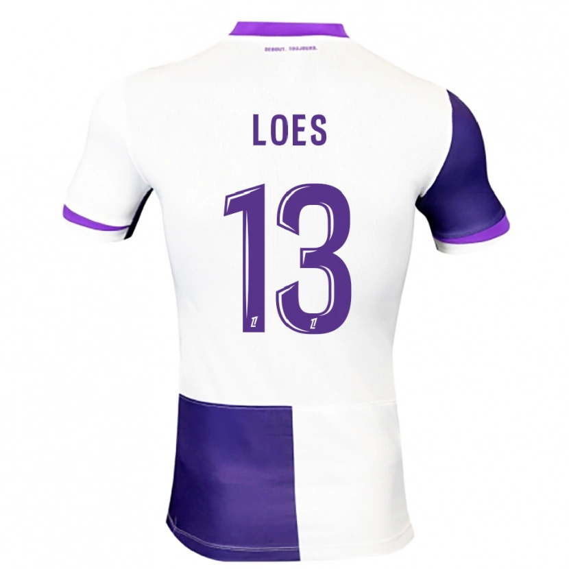 Danxen Mujer Camiseta Wayan Loes #13 Morado Blanco 1ª Equipación 2025/26 La Camisa