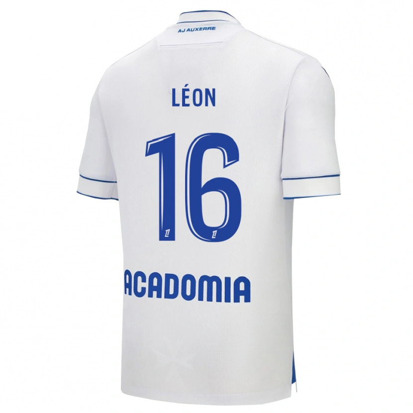 Danxen Mujer Camiseta Donovan Léon #16 Blanco Azul 1ª Equipación 2025/26 La Camisa