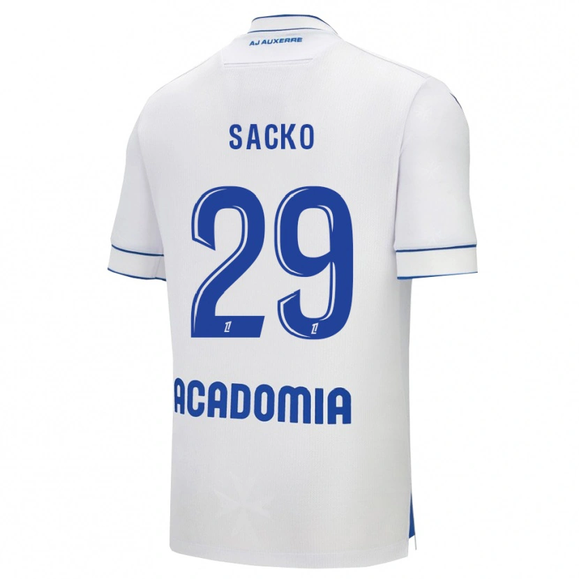 Danxen Mujer Camiseta Nimetigna Sacko #29 Blanco Azul 1ª Equipación 2025/26 La Camisa
