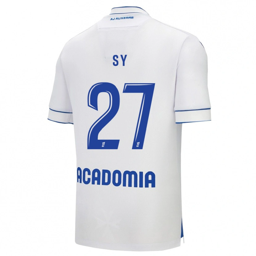 Danxen Mujer Camiseta Lamine Sy #27 Blanco Azul 1ª Equipación 2025/26 La Camisa