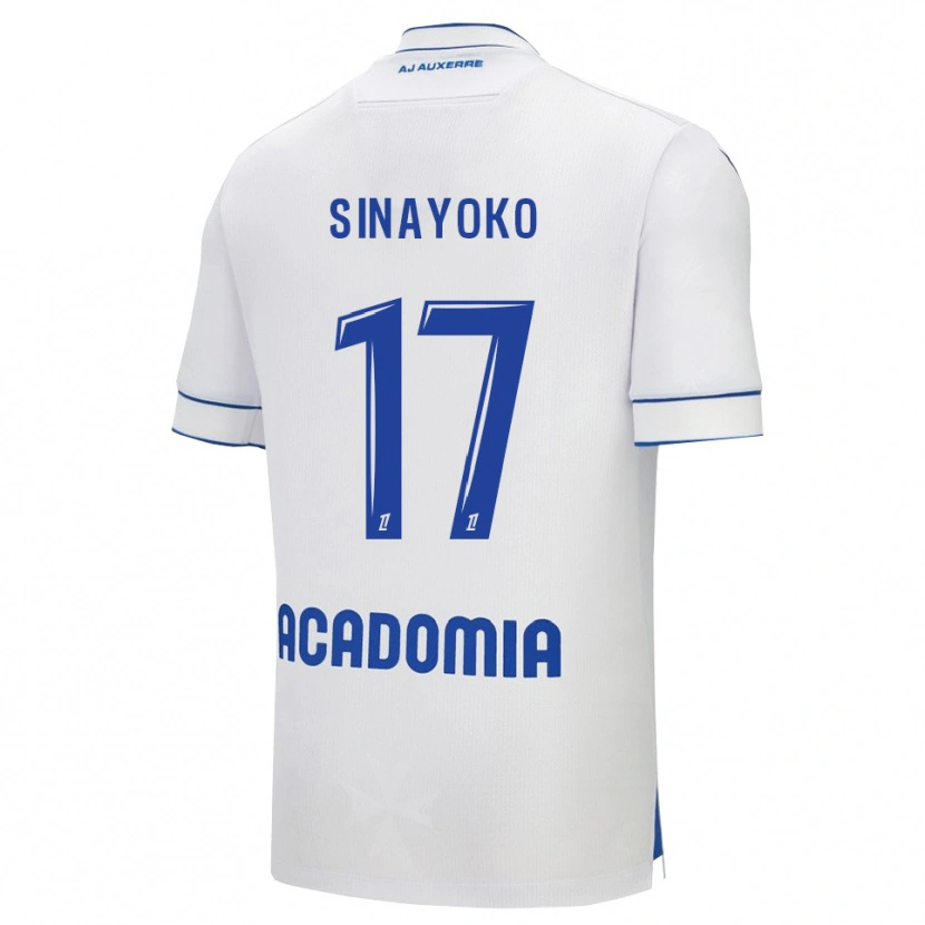 Danxen Mujer Camiseta Lassine Sinayoko #17 Blanco Azul 1ª Equipación 2025/26 La Camisa