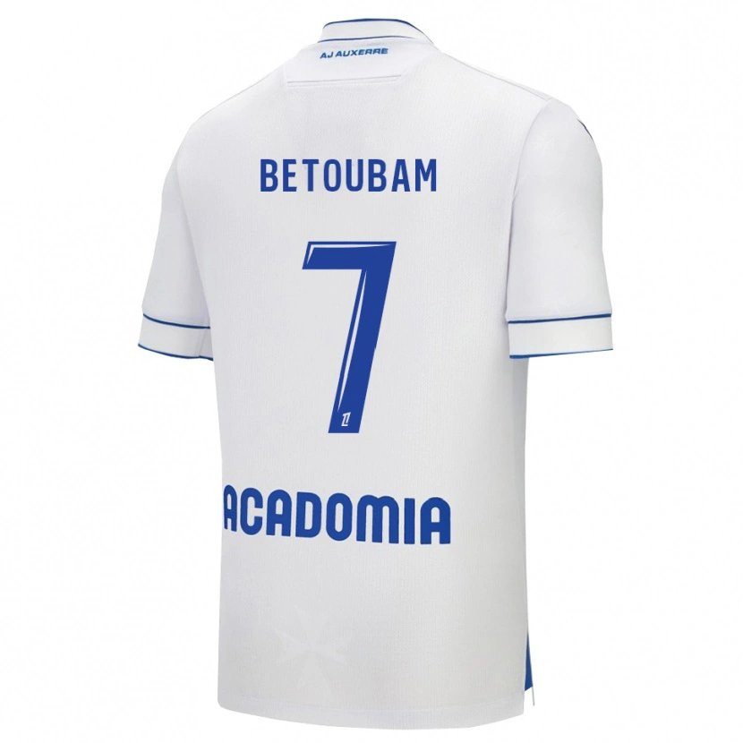 Danxen Mujer Camiseta Clément Betoubam #7 Blanco Azul 1ª Equipación 2025/26 La Camisa