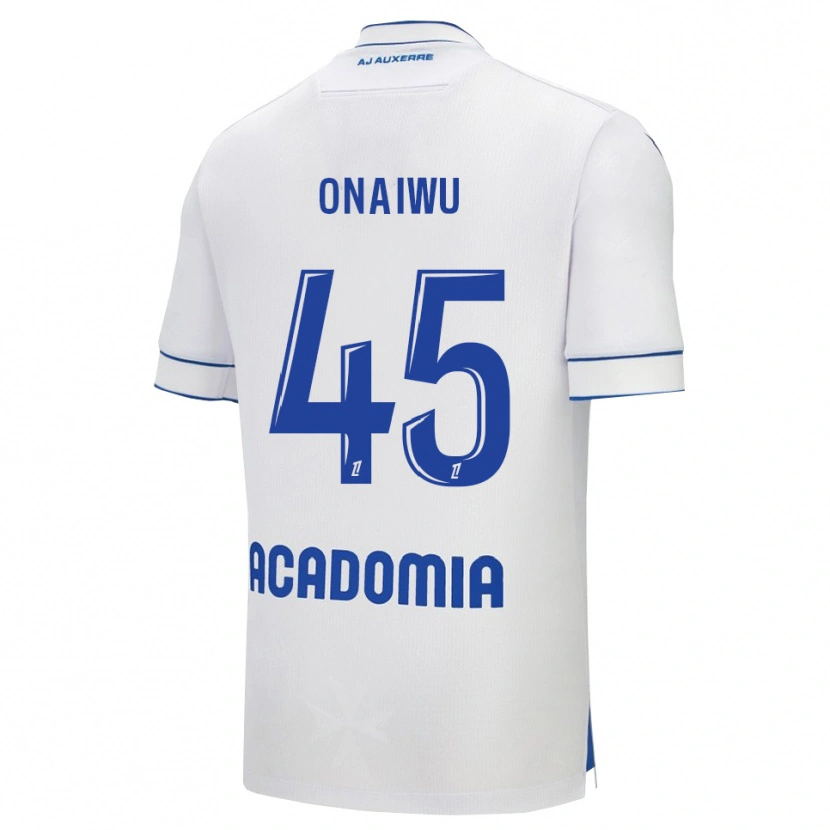Danxen Mujer Camiseta Ado Onaiwu #45 Blanco Azul 1ª Equipación 2025/26 La Camisa