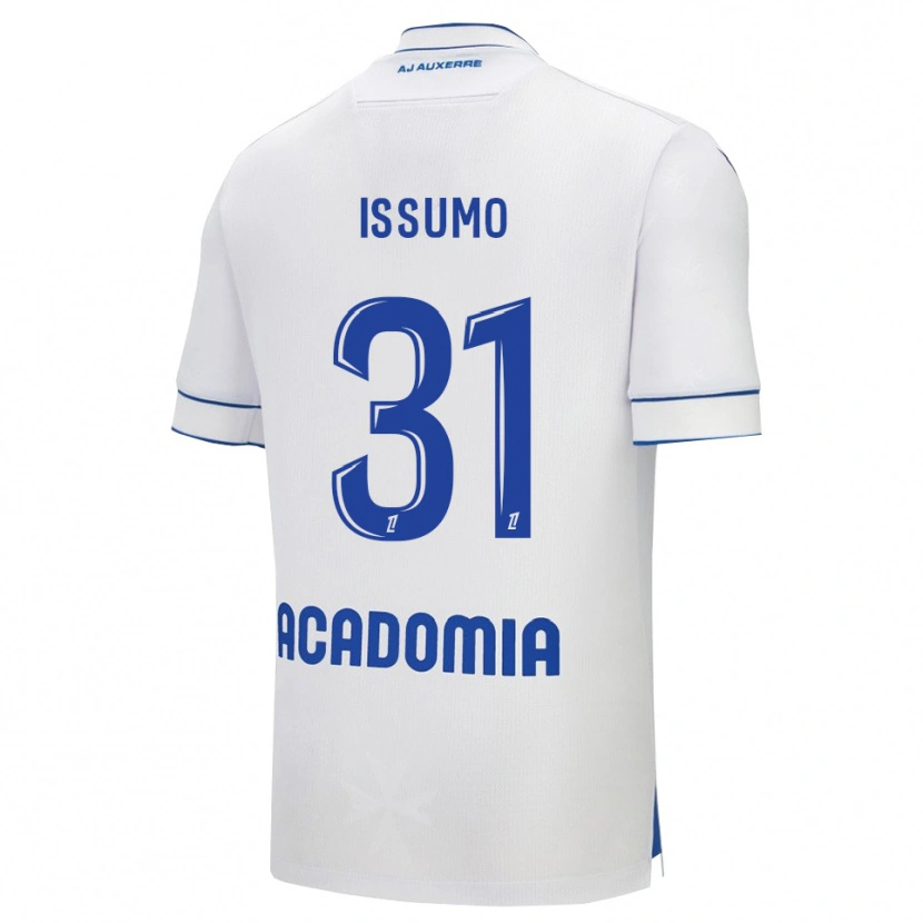 Danxen Mujer Camiseta Aaron Issumo #31 Blanco Azul 1ª Equipación 2025/26 La Camisa