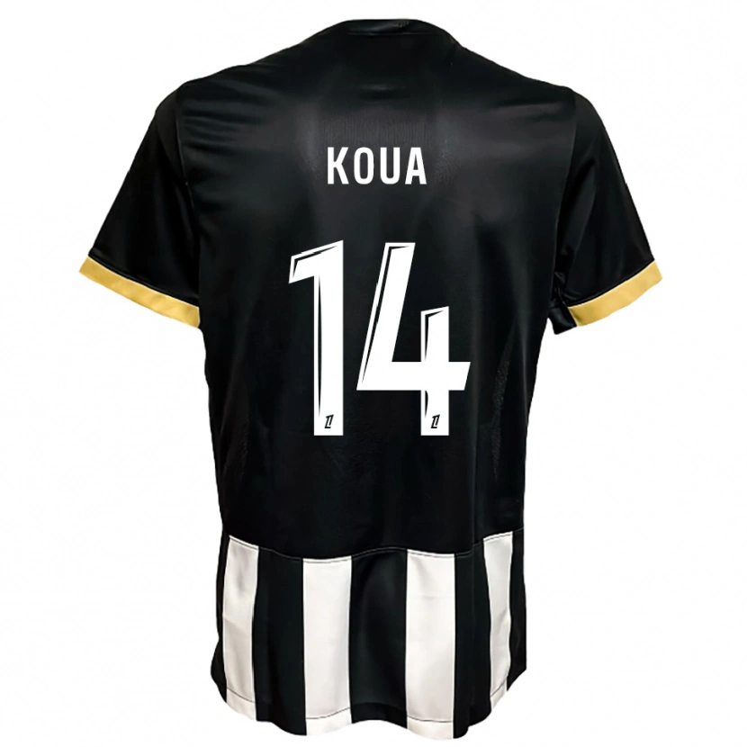 Danxen Mujer Camiseta Moran Koua #14 Negro Blanco 1ª Equipación 2025/26 La Camisa