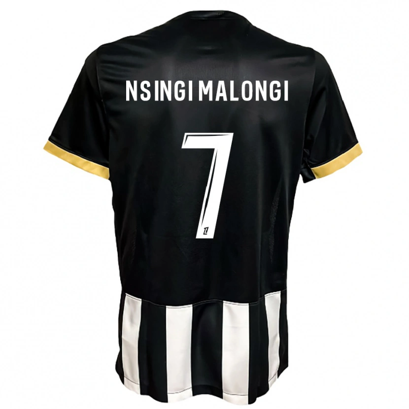 Danxen Mujer Camiseta Rodrigue Nsingi Malongi #7 Negro Blanco 1ª Equipación 2025/26 La Camisa
