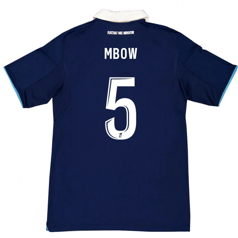 Danxen Mujer Camiseta Moustapha Mbow #5 Azul Oscuro Blanco 1ª Equipación 2025/26 La Camisa