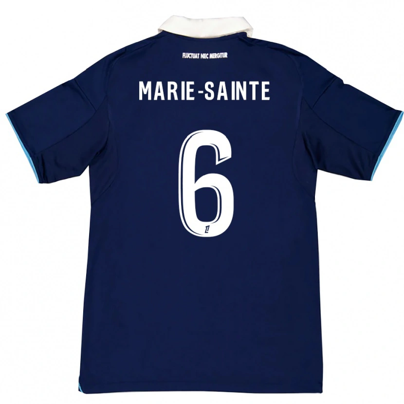 Danxen Mujer Camiseta Andrew Marie-Sainte #6 Azul Oscuro Blanco 1ª Equipación 2025/26 La Camisa