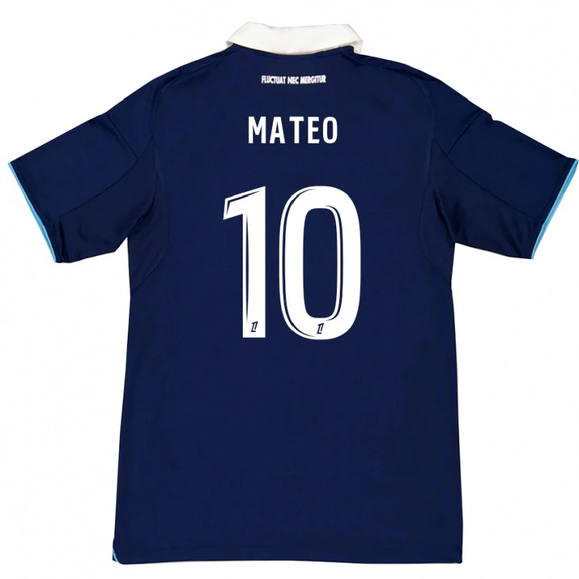 Danxen Mujer Camiseta Clara Mateo #10 Azul Oscuro Blanco 1ª Equipación 2025/26 La Camisa