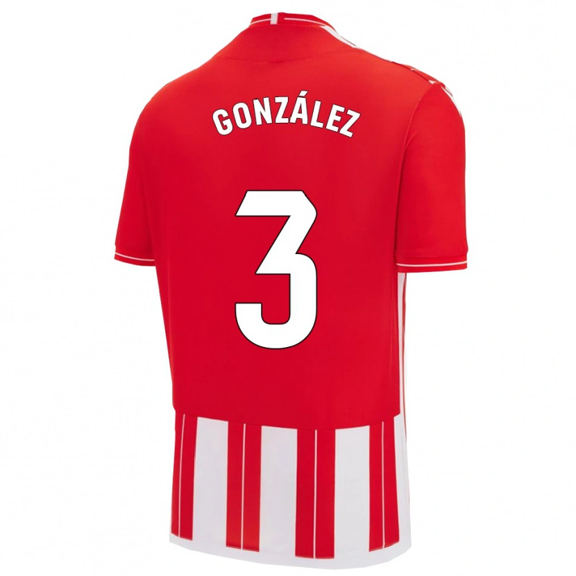 Danxen Mujer Camiseta Edgar González #3 Rojo Blanco 1ª Equipación 2025/26 La Camisa