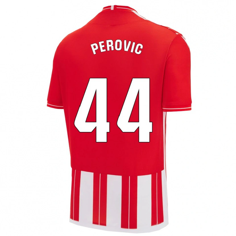Danxen Mujer Camiseta Marko Perovic #44 Rojo Blanco 1ª Equipación 2025/26 La Camisa