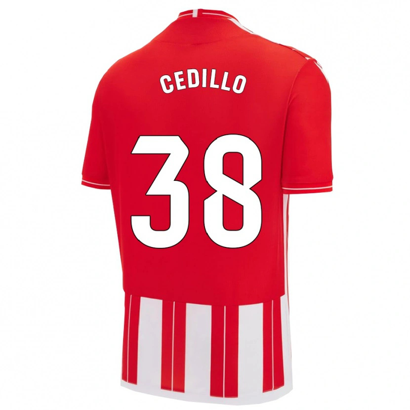 Danxen Mujer Camiseta Pedro Cedillo #38 Rojo Blanco 1ª Equipación 2025/26 La Camisa