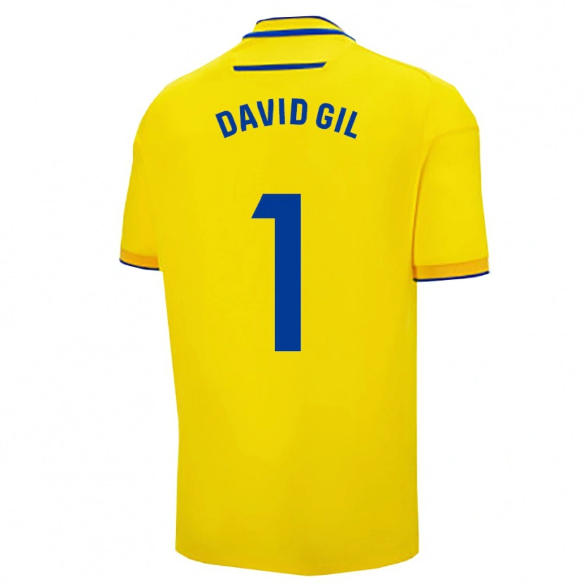 Danxen Mujer Camiseta David Gil #1 Amarillo Marino 1ª Equipación 2025/26 La Camisa
