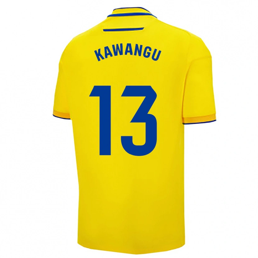 Danxen Mujer Camiseta Mbemba Kawangu #13 Amarillo Marino 1ª Equipación 2025/26 La Camisa