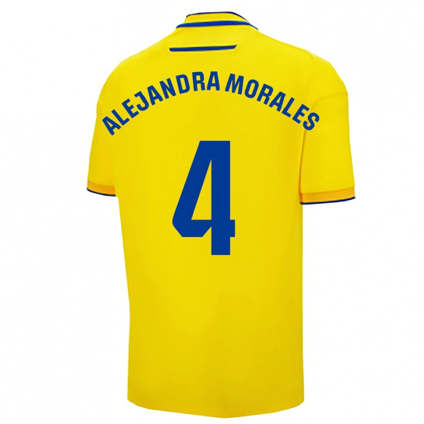 Danxen Mujer Camiseta Alejandra Morales Calvente #4 Amarillo Marino 1ª Equipación 2025/26 La Camisa