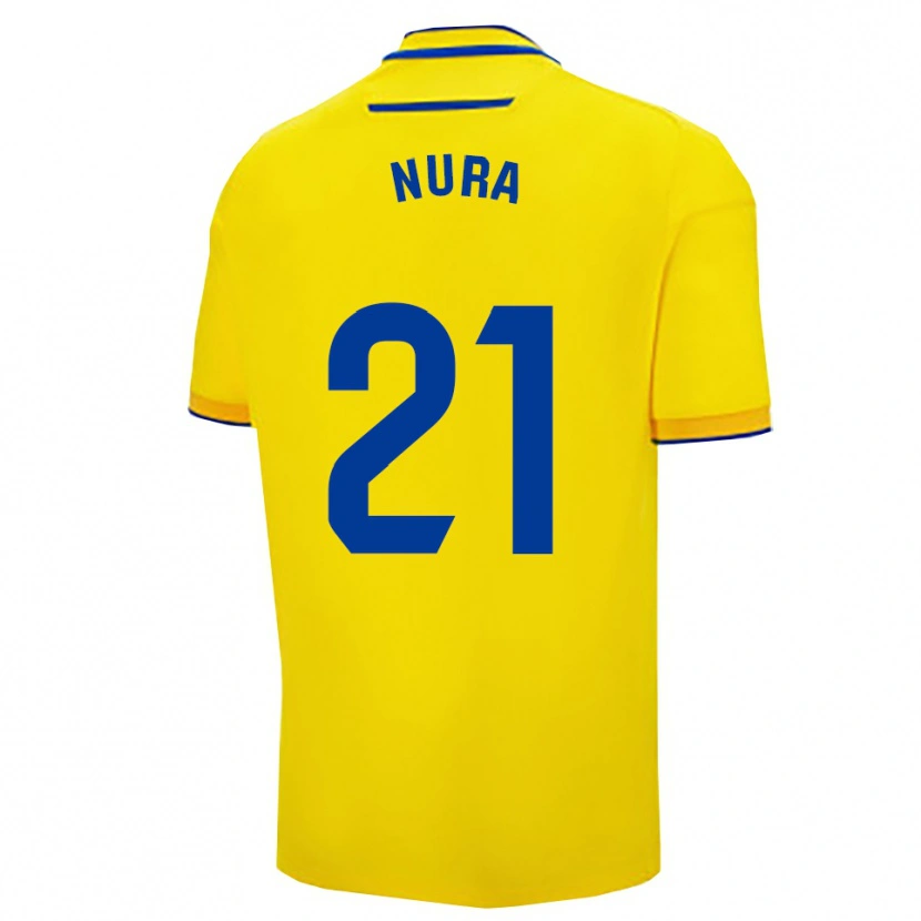 Danxen Mujer Camiseta Nura Hegazy Ceballos #21 Amarillo Marino 1ª Equipación 2025/26 La Camisa