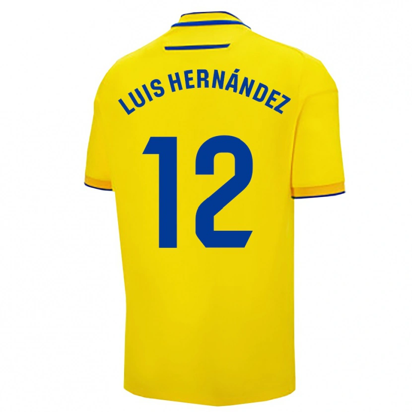 Danxen Mujer Camiseta Luis Hernández #12 Amarillo Marino 1ª Equipación 2025/26 La Camisa